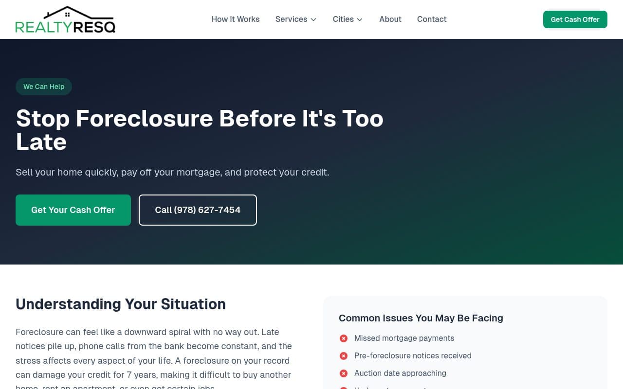 Service page with local content
